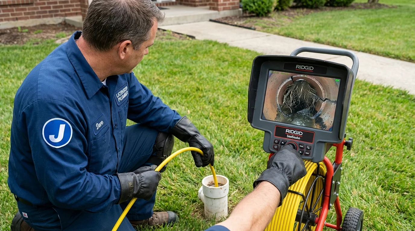 Sewer camera inspection being performed by Johns Plumbing LLC in West Valley City